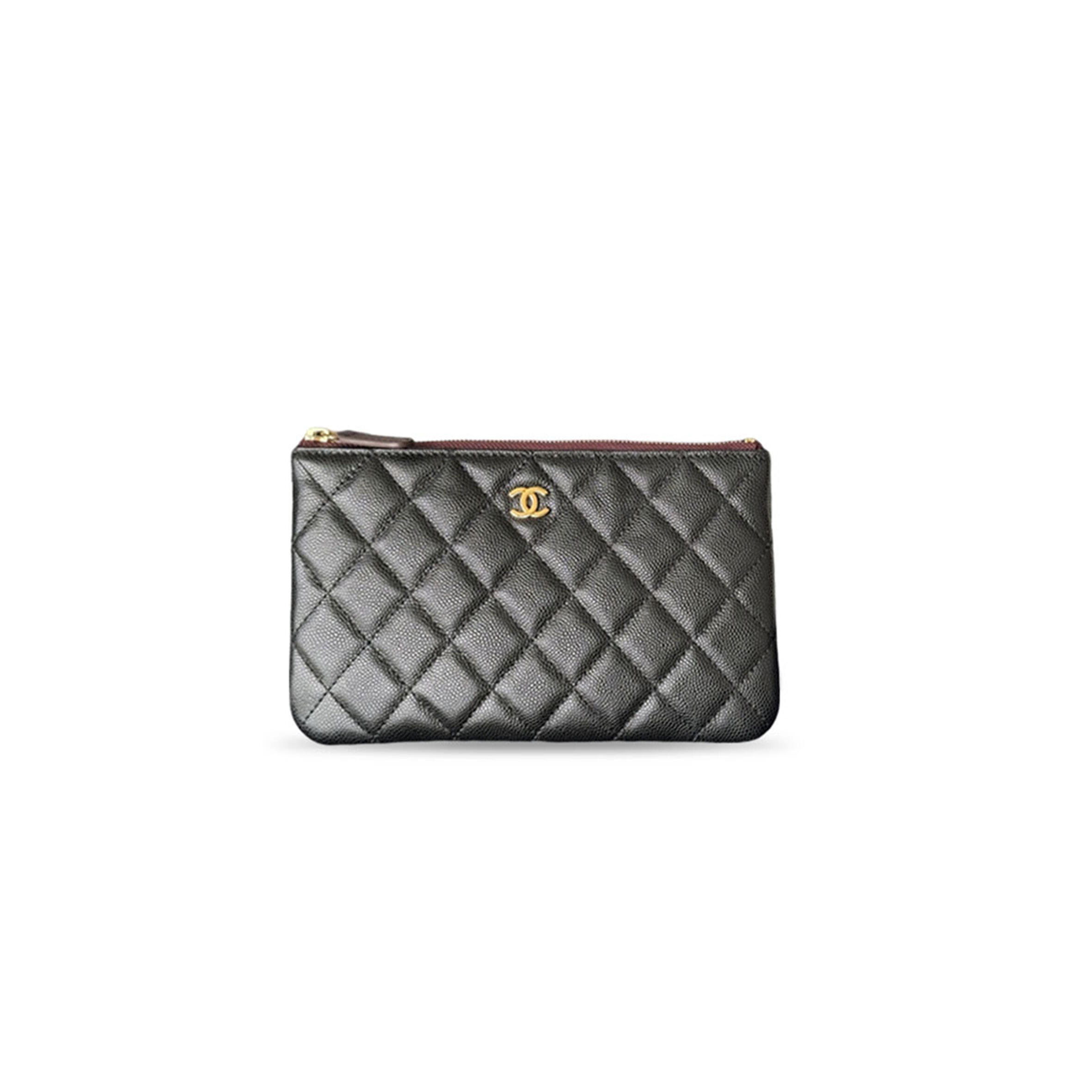CHANEL CAVIAR QUILTED COSMETIC CASE BLACK AP1071 (20*12.2*1cm)